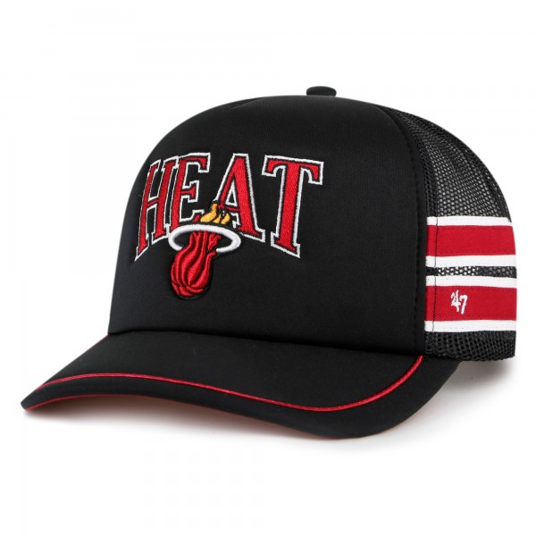 Бейсболка Miami Heat 47 Black Sidebrand Stripes