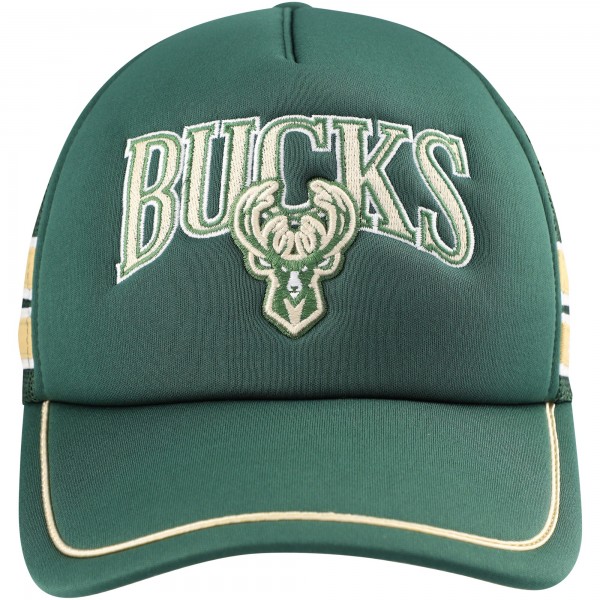 Бейсболка Milwaukee Bucks 47 Sidebrand Stripes Trucker - Hunter Green