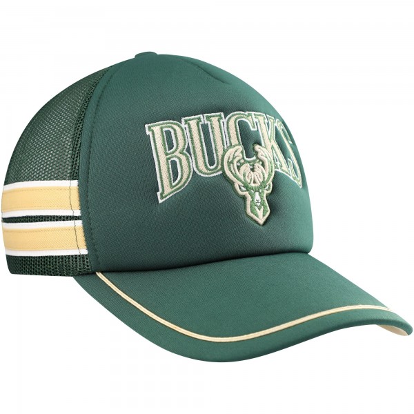Бейсболка Milwaukee Bucks 47 Sidebrand Stripes Trucker - Hunter Green
