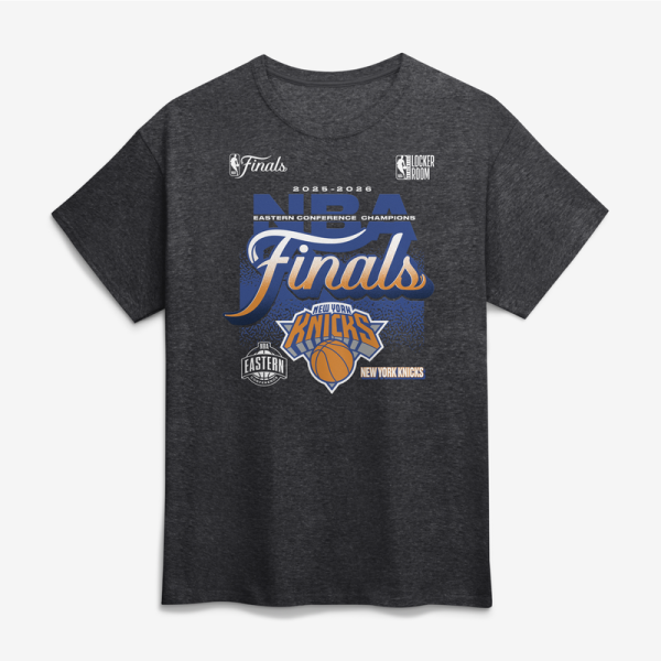Футболка New York Knicks Fanatics Charcoal 2026 NBA Eastern Conference Champions Locker Room
