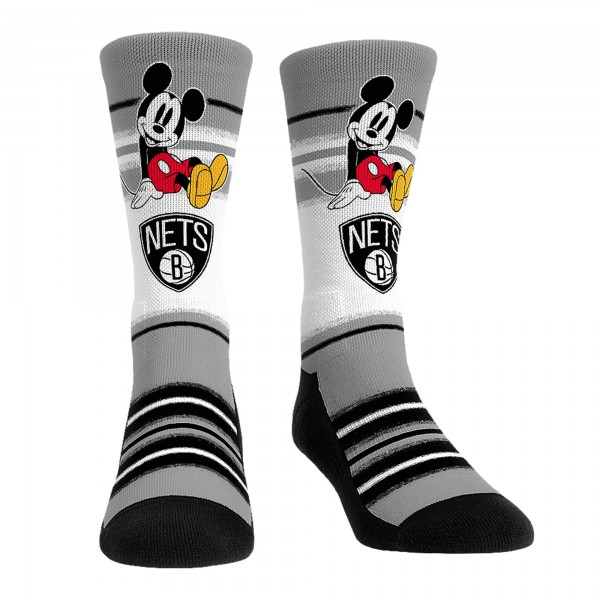 Три пары носков Mickey Mouse Brooklyn Nets Rock Em Unisex Disney Crew - Gray