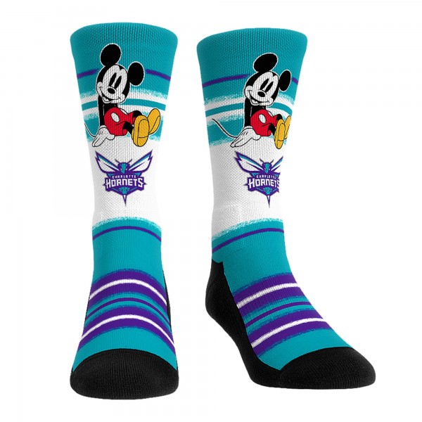 Три пары носков Mickey Mouse Charlotte Hornets Rock Em Unisex Disney Crew - Teal