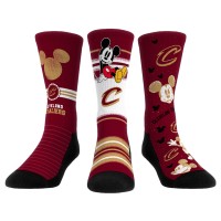 Три пары носков Mickey Mouse Cleveland Cavaliers Rock Em Unisex Disney Crew - Wine