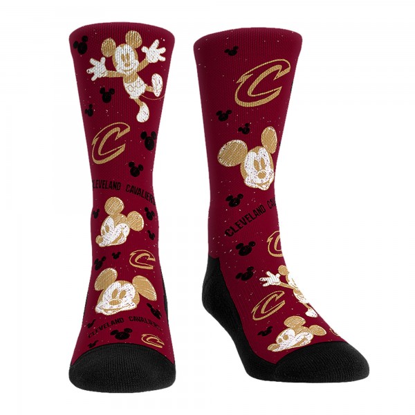 Три пары носков Mickey Mouse Cleveland Cavaliers Rock Em Unisex Disney Crew - Wine