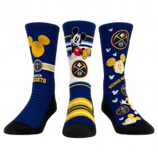 Три пары носков Mickey Mouse Denver Nuggets Rock Em Unisex Disney Crew - Navy