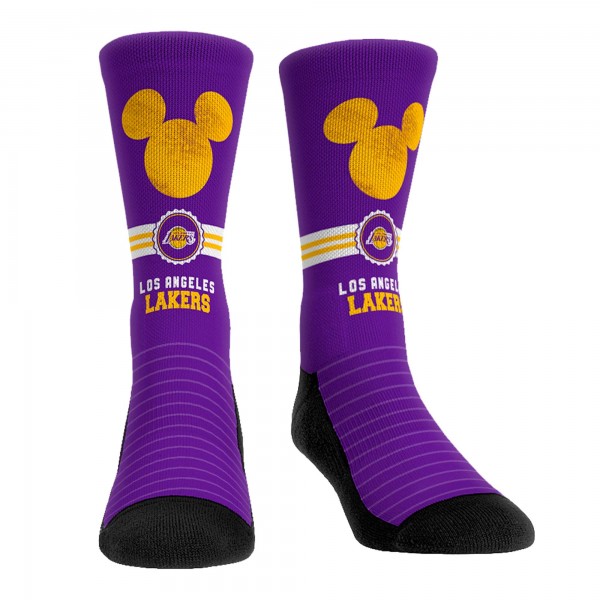 Три пары носков Mickey Mouse Los Angeles Lakers Rock Em Unisex Disney Crew - Purple