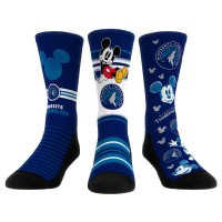 Три пары носков Mickey Mouse Minnesota Timberwolves Rock Em Unisex Disney Crew - Navy