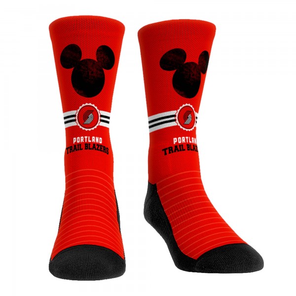 Три пары носков Mickey Mouse Portland Trail Blazers Rock Em Unisex Disney Crew - Red