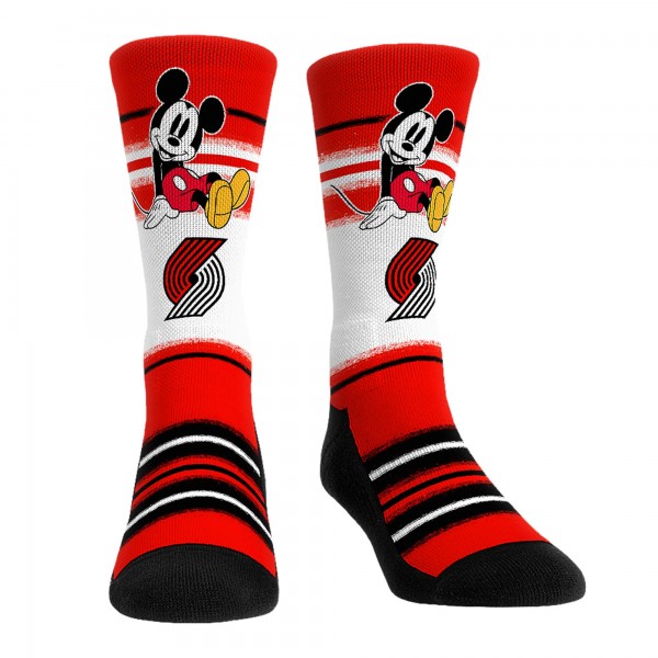 Три пары носков Mickey Mouse Portland Trail Blazers Rock Em Unisex Disney Crew - Red