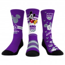Три пары носков Mickey Mouse Sacramento Kings Rock Em Unisex Disney Crew - Purple