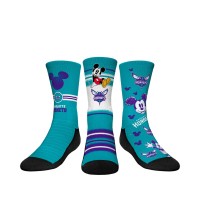 Три пары носков Mickey Mouse Charlotte Hornets Rock Em Youth Disney Crew - Teal