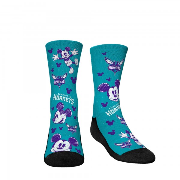 Три пары носков Mickey Mouse Charlotte Hornets Rock Em Youth Disney Crew - Teal