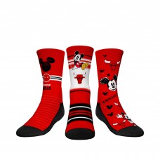 Три пары носков Mickey Mouse Chicago Bulls Rock Em Youth Disney Crew - Red
