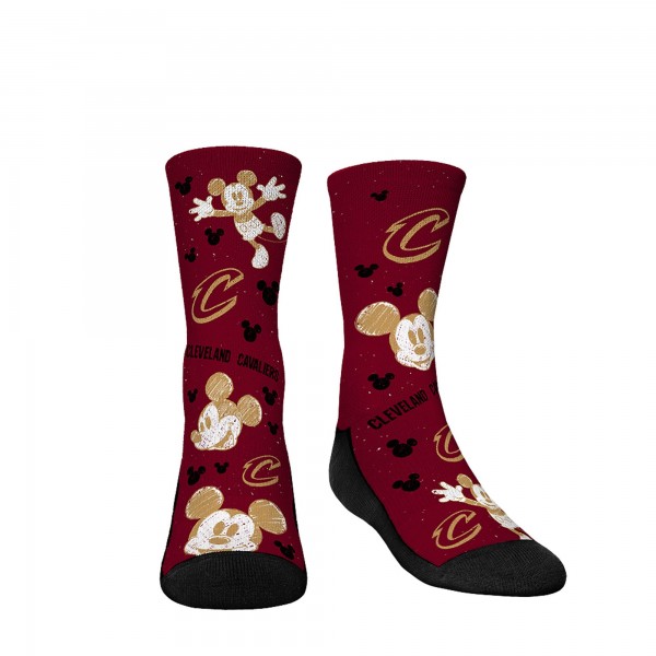 Три пары носков Mickey Mouse Cleveland Cavaliers Rock Em Youth Disney Crew - Wine