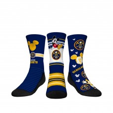 Три пары носков Mickey Mouse Denver Nuggets Rock Em Youth Disney Crew - Navy