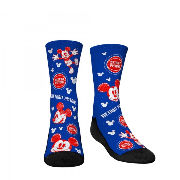 Три пары носков Mickey Mouse Detroit Pistons Rock Em Youth Disney Crew - Blue