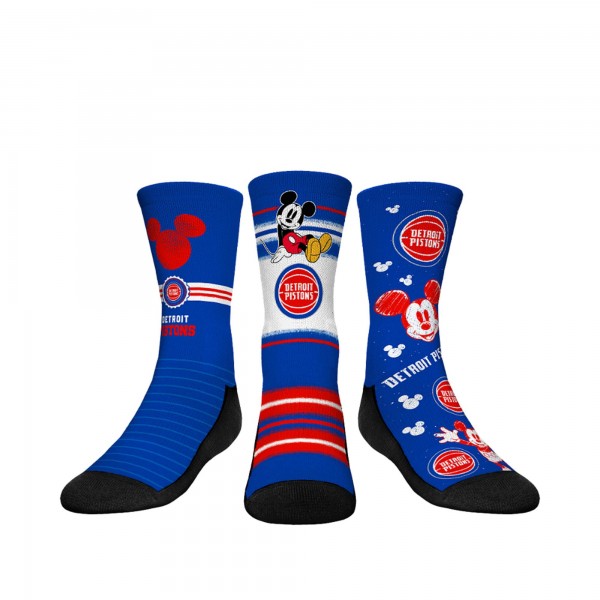 Три пары носков Mickey Mouse Detroit Pistons Rock Em Youth Disney Crew - Blue