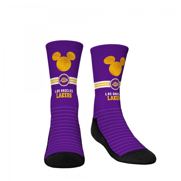 Три пары носков Mickey Mouse Los Angeles Lakers Rock Em Youth Disney Crew - Purple