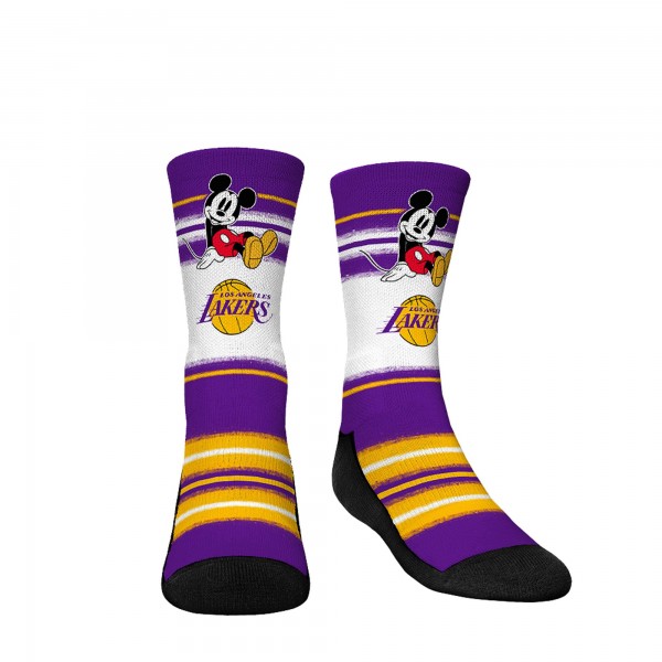Три пары носков Mickey Mouse Los Angeles Lakers Rock Em Youth Disney Crew - Purple