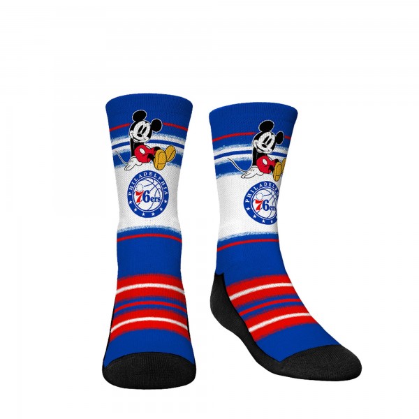 Три пары носков Mickey Mouse Philadelphia 76ers Rock Em Youth Disney Crew - Royal