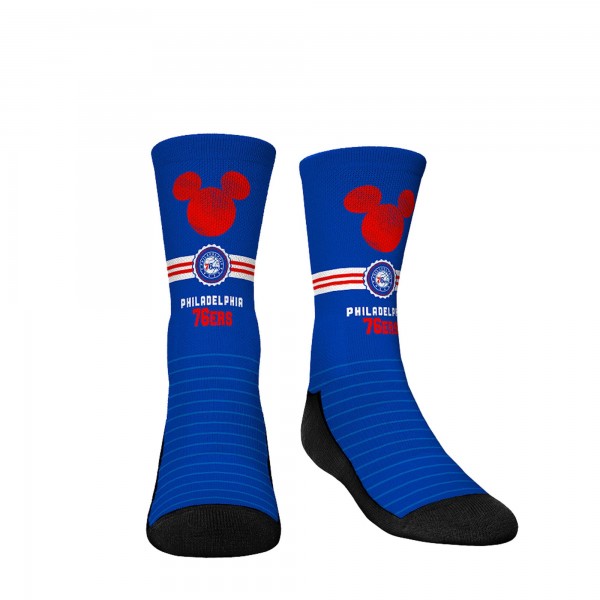 Три пары носков Mickey Mouse Philadelphia 76ers Rock Em Youth Disney Crew - Royal