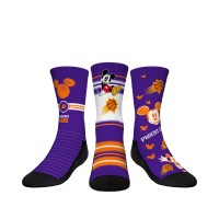 Три пары носков Mickey Mouse Phoenix Suns Rock Em Youth Disney Crew - Purple