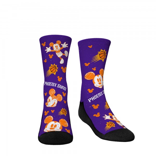 Три пары носков Mickey Mouse Phoenix Suns Rock Em Youth Disney Crew - Purple