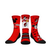 Три пары носков Mickey Mouse Portland Trail Blazers Rock Em Youth Disney Crew - Red