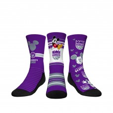 Три пары носков Mickey Mouse Sacramento Kings Rock Em Youth Disney Crew - Purple