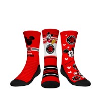 Три пары носков Mickey Mouse Toronto Raptors Rock Em Youth Disney Crew - Red