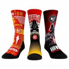Три пары носков Darth Vader & Stormtrooper Atlanta Hawks Rock Em Unisex Star Wars - Red