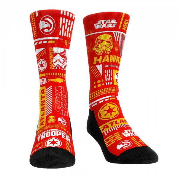 Три пары носков Darth Vader & Stormtrooper Atlanta Hawks Rock Em Unisex Star Wars - Red