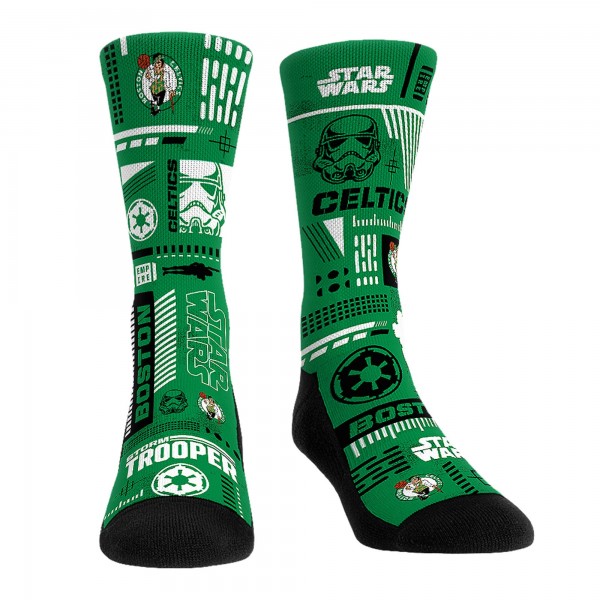 Три пары носков Darth Vader & Stormtrooper Boston Celtics Rock Em Unisex Star Wars - Kelly Green