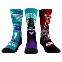 Три пары носков Darth Vader & Stormtrooper Charlotte Hornets Rock Em Unisex Star Wars - Teal