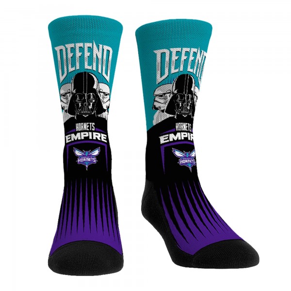 Три пары носков Darth Vader & Stormtrooper Charlotte Hornets Rock Em Unisex Star Wars - Teal