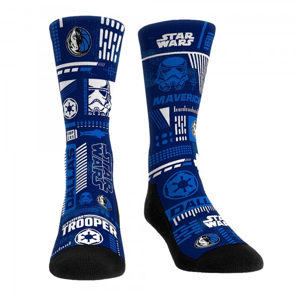 Три пары носков Darth Vader & Stormtrooper Dallas Mavericks Rock Em Unisex Star Wars - Blue