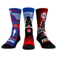 Три пары носков Darth Vader & Stormtrooper Detroit Pistons Rock Em Unisex Star Wars - Blue