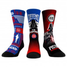 Три пары носков Darth Vader & Stormtrooper Detroit Pistons Rock Em Unisex Star Wars - Blue