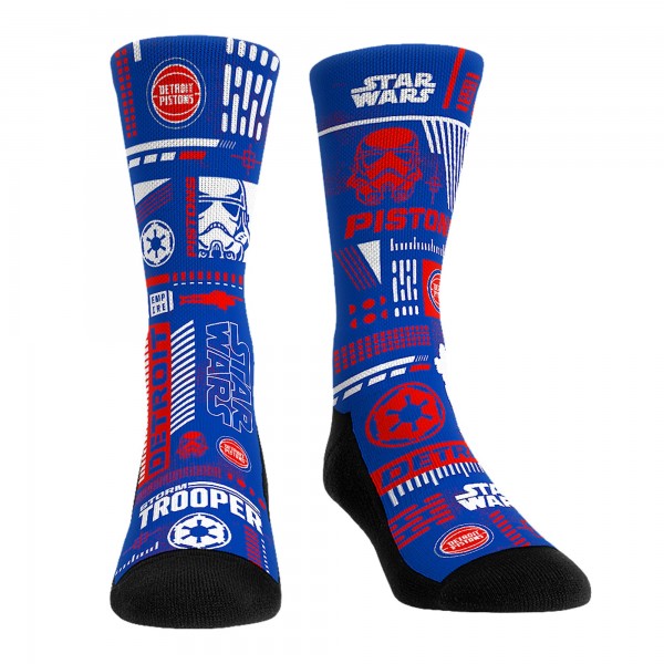 Три пары носков Darth Vader & Stormtrooper Detroit Pistons Rock Em Unisex Star Wars - Blue