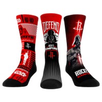 Три пары носков Darth Vader & Stormtrooper Houston Rockets Rock Em Unisex Star Wars - Red