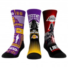 Три пары носков Darth Vader & Stormtrooper Los Angeles Lakers Rock Em Unisex Star Wars - Purple