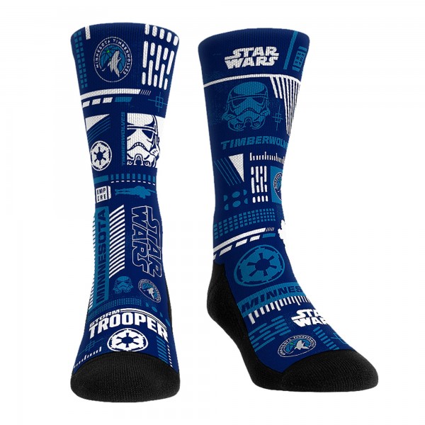 Три пары носков Darth Vader & Stormtrooper Minnesota Timberwolves Rock Em Unisex Star Wars - Navy
