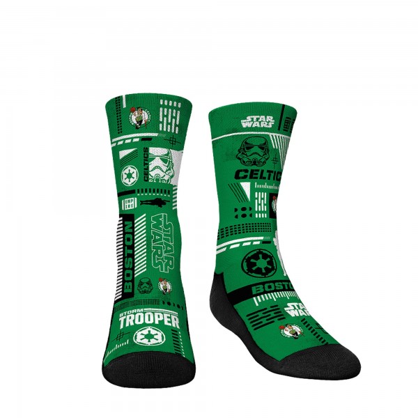 Носки Darth Vader & Stormtrooper Boston Celtics Rock Em Youth Three-Pack Star Wars Crew Set - Kelly Green