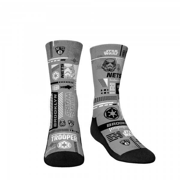 Три пары носков Darth Vader & Stormtrooper Brooklyn Nets Rock Em Youth Star Wars - Gray
