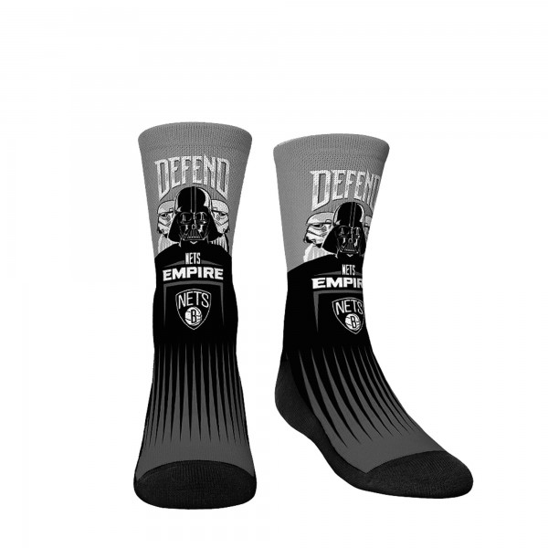 Три пары носков Darth Vader & Stormtrooper Brooklyn Nets Rock Em Youth Star Wars - Gray