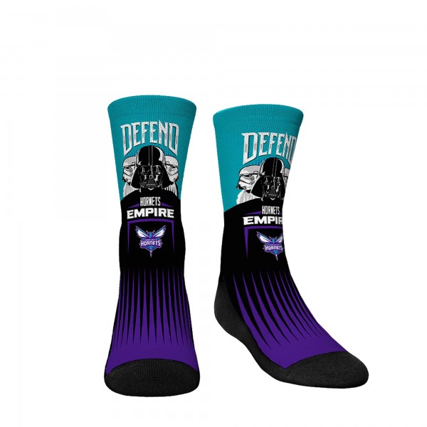 Три пары носков Darth Vader & Stormtrooper Charlotte Hornets Rock Em Youth Star Wars - Teal