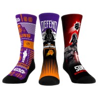 Три пары носков Darth Vader & Stormtrooper Phoenix Suns Rock Em Unisex Star Wars - Purple
