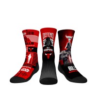Три пары носков Darth Vader & Stormtrooper Chicago Bulls Rock Em Youth Star Wars - Red