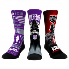 Три пары носков Darth Vader & Stormtrooper Sacramento Kings Rock Em Unisex Star Wars - Purple
