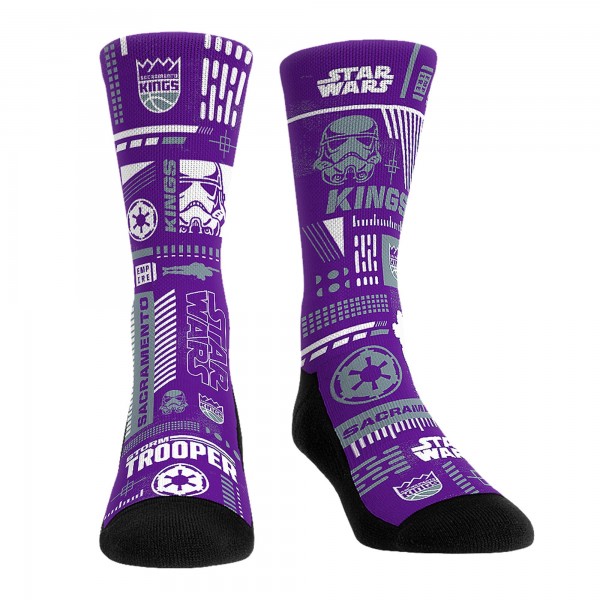 Три пары носков Darth Vader & Stormtrooper Sacramento Kings Rock Em Unisex Star Wars - Purple